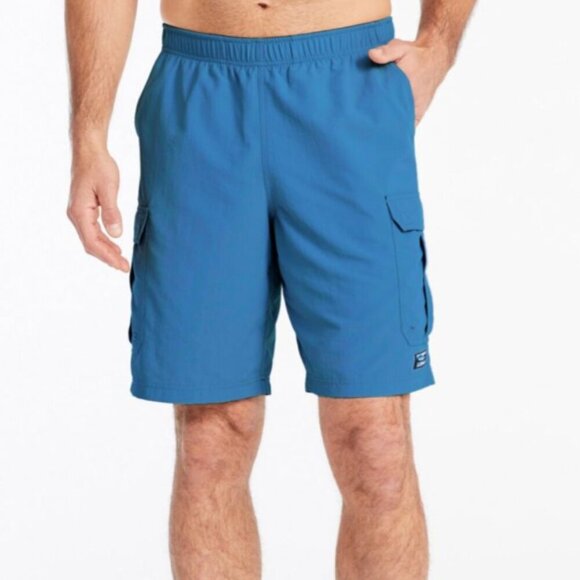 L.L. Bean Men's Classic Supplex Sport Shorts, Cargo, 10" Blue Size XL - Picture 1 of 7